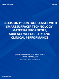 Precision1® Contact Lenses With Smartsurface® Technology: Material Properties, Surface Wettability And Clinical Performance