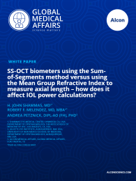 SS-OCT biometers using the Sum-of-Segments method versus using the Mean Group Refractive Index to measure axial length – how does it affect IOL power calculations?