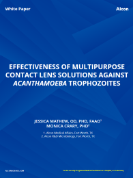 Ffectiveness Of Multipurpose Contact Lens Solutions Against Acanthamoeba Trophozoites